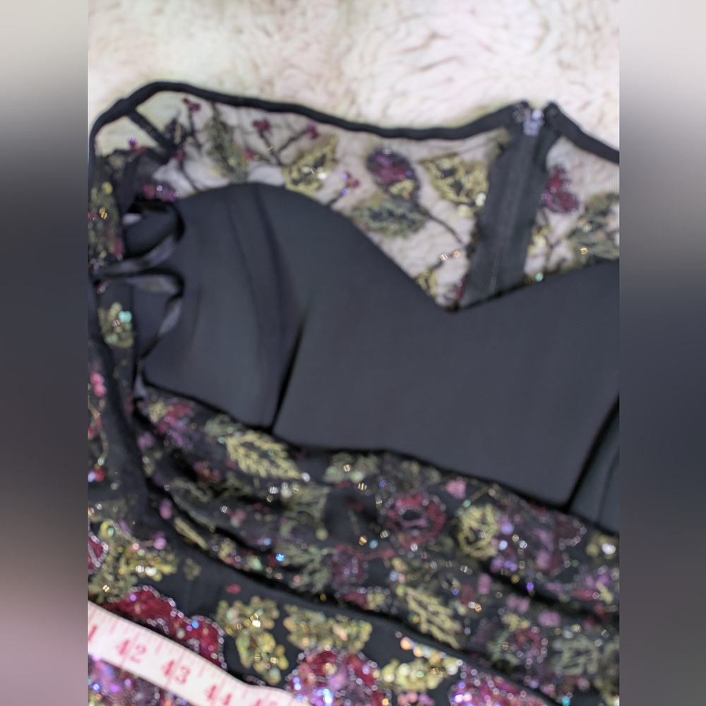 Vintage Albert Makali Beaded Wild Flutter Sleeve Corset Blouse - Picture 4 of 16